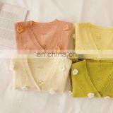 6858 Spring New Fashion Kids Sweater Baby Girl Knitted Sweater Cardigan thumbnail-3