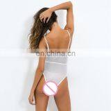 Deep V-neck Sexy Bodysuit Women Lace Net Yarn Joining Bodycon Sexy Bodysuit Jumpsuit Overalls Streetwearg thumbnail-5