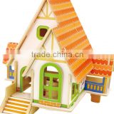 Children's wooden craft house model