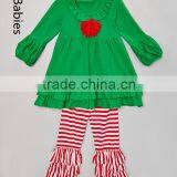 Wholesale children's boutique clothing 2016 girls ruffle and stripe outfits