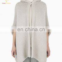 Ladies Super Chunky Half Sleeves Cardigan With Hood thumbnail-2