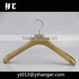 CY-509 provide best sell wood hanger gold color wooden clothes hanger