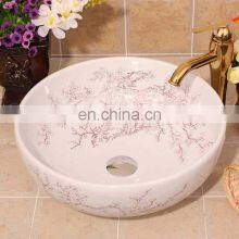 Oriental Hand Painted Ceramic Porcelain Wash Basin Bowl For Hotel