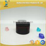 50ml Amber Straighted Sided Cosmetic Jar With Black Lid thumbnail-2