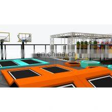 Commerical Children Trampoline Park Indoor Fitness Equipment Large Foam Pit and Ninja Course for Kids thumbnail-1