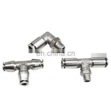 Sample Available Spot Express T Type Tee Connector Stainless Steel Push-in Fitting Pneumatic Components