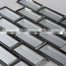 Home Decor Kitchen Wall Beveled Mirror Aqua Grey Glass Mosaic Tile thumbnail-4