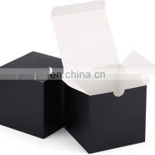 Wholesale Black Accept Custom Sizes Small Product Cardboard Packaging Box for Cosmetic Jar Box