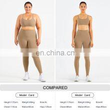 Hot Sale V Back Nude Sport Yoga Bra Sexy Woman Eco Gym Figym Fitness Top thumbnail-3