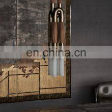 Hot Selling Metal Brass Light Living Room Hotel Ceiling Home Decoration Lighting Horsehair Pendant Lighting thumbnail-2