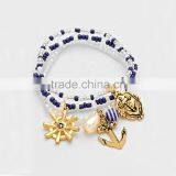 3 Layers Multi Bead Anchor Stretchable Bracelet Fashion Accessories Bracelet New thumbnail-3