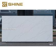 Widely Used White Calacatta Quartz Big Slab Counter Top for Kitchen Villa Bedroom Hotel Indoor for Table Top Dining Mall Use