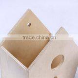 Small New Unfinished Decorative Wooden Craft Bird House for Wholesale thumbnail-4