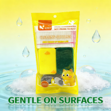 Wholesale Good Quality 5pcs Sponge Kitchen Cleaning Scouring Anti-Scratch Scrubbing for Dishware thumbnail-1