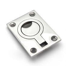 Square Flush Pull Ring Handles Recessed Boat Hatch Latch Cabinet Flush Mount Lifting Ring Pull Handle Hidden Recessed Furniture Handle thumbnail-1