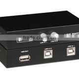 2 Ports USB 2.0 Sharing Switch Switcher Adapter Box For PC Scanner Printer 1 to 2