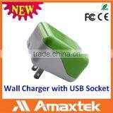 Multi in One OEM ODM Available USB Wall Charger With 2 Port USB Socket thumbnail-1
