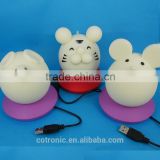 The Silicone Mouse Portable LED Night Light with music player