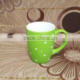 10 oz Blue Glazed Belly Shape Hand Painting Ceramic Mug thumbnail-3