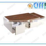 Modern Mdf White and Walnut Living Room tv Stand Cabinet Design Expansion TV Stand 1450F thumbnail-2