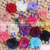 Mini Burlap Rose Flower, Baby Craft Rose Flower, Hair Accessories Fabric Flower