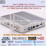 3D Gaming HTPC Nettop Computer i5 1.6GHz CPU 15W XBMC Win8 WIFI 300M 4G RAM 1TB Hard disk DC 12V Alloy Case HTPC