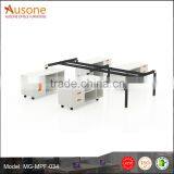 Vit Metal Powder Coated Melamine Top Open Desk Staff Table Factory Direct Sell Customizable Green Material thumbnail-2