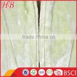 Green Flannel Fleece Ladies Bathrobe With Emb and Shawl Collar, Factory Direct Sale , Sleepwear With Low Price thumbnail-4