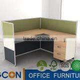 Office Furniture Workstation Wood Office Partition With Low Screen thumbnail-2