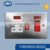 45A DP main switch +neon & 13A switched socket +neon SE022