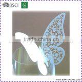 Customized Design Butterfly Shape Wedding Wine Glass Cup Card