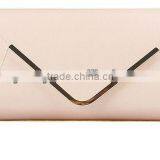 Ladies Silvery Plain Leather Clutch Envelope Bag