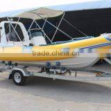 5.2m Yellow Fiberglass Boat Made in China With CE Certification for Water Sport thumbnail-1