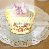 Colorful New Design Party Favors Laser Cut Paper Cupcake Wrappers for Kids thumbnail-4