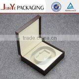 Artificial Leather Designed Elegant Brown Wholesale Wooden Led Jewelry Box Quality Choice thumbnail-4