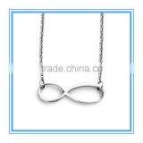 Stainless Steel CZ Infinity Sign Necklace