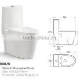 Foshan Water Closet Manufacturer Bathroom Toilet Seat One Piece B0828 thumbnail-2