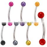 Wholesale Colorful Custom Fake Stainless Steel Cool Eyebrow Rings Body Piercing Jewelry