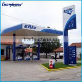 Stainless Steel Acrylic LED Oil Gas Station Sign Full Color Outdoor Displays Gas Station Signs