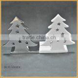 Indoor Double Ceramic Christmas Tree Shape Tealight Holder thumbnail-1