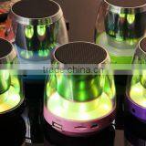 2016 Colorful Led Light Portable Mobile Phone Amplifier Bluetooth Speaker With Usb