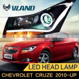 LED lamp type CE Rohs certification Chevrolet cruze 2012 accessories angel eyes led head lamp cruze bixenon projector headlight