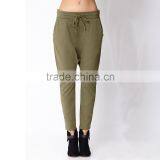 Custom Army Green Blank Baggy Harem Pants for Women Wholesale thumbnail-1
