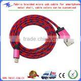 3M 10ft Braided Fabric USB Cable Micro 5P USB Data Sync Charger Cable Cord for Mobile Phones