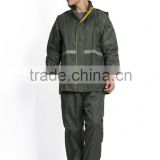 newest raincoat factory high quality electrostatic prevention Raincoat suit with pant for men