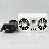 Solar powered car ventilation fan with battery