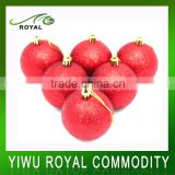 Customed Decoration Red Plastic Christmas Ball