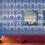 Peacock Feather Pattern Vinyl Wallpaper Entertainment 3d Fashion Wallpaper thumbnail-5