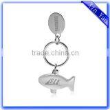 Cheap Fished Shaped Laser Engraved Metal Keychains China Supplier