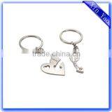 Factory Die Cast Heart Arrow Custom Shaped Silver Love Keychain